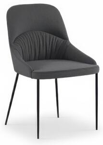 Sedia In Tessuto Easy Clean telaio metallo Modello GINEVRA Dimensioni 54x63x h89 cm - Peso 8 kg comfort assoluto colore Grigio Scuro