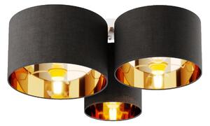 Plafoniera Lindby, Laurenz, dimmerabile, Grigio, Soggiorno, Tessuto / Tessile, Moderno