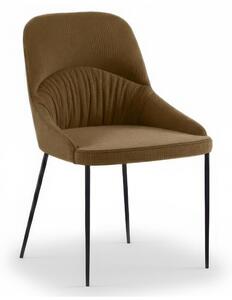 Sedia In Tessuto Easy Clean telaio metallo Modello GINEVRA Dimensioni 54x63x h89 cm - Peso 8 kg comfort assoluto colore Marrone