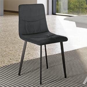 Sedia In Tessuto Easy Clean telaio metallo Modello ARIEL Dimensioni 45x55x h 87,5 cm - Peso 4,6 comfort assoluto colore colore Grigio Scuro