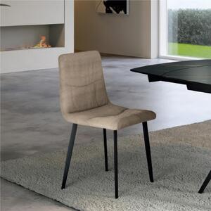 Sedia In Tessuto Easy Clean telaio metallo Modello ARIEL Dimensioni 45x55x h 87,5 cm - Peso 4,6 comfort assoluto colore Beige