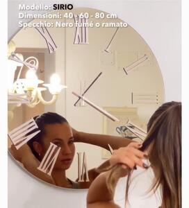 Orologio Da Muro 45 cm Struttura, � uno specchio DORATO SIRIO SMALL Diametro 45 cm lancette in metallo numeri colore ORO METALLIZZATO a rilievo , l'orologio specchio