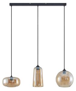 Lampada a sospensione Lucande, Wilja, dimmerabile, Arancione, Soggiorno, Vetro, Vintage