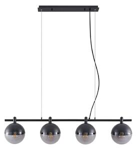 Lampada a sospensione Lucande, Dustian, dimmerabile, Nero, Cucina, Vetro, Design