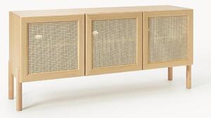 Credenza in legno di quercia con intreccio viennese Jolie