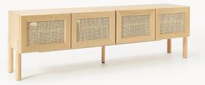 Credenza bassa in legno di quercia con intreccio viennese Jolie