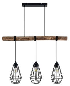 Lampada a sospensione Lindby, Eldarion, dimmerabile, Legno, Soggiorno, Metallo, Moderno