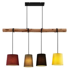 Lampada a sospensione Lindby, Moskau, dimmerabile, Legno, Soggiorno, Legno, Moderno