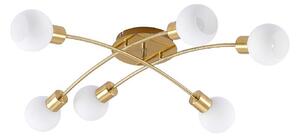 Plafoniera Lindby, Agmar, dimmerabile, Dorato / Ottone, Soggiorno, Metallo, Moderno