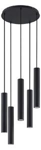 Lampada a sospensione Lindby, Sanad, dimmerabile, Nero, Soggiorno, Metallo, Moderno