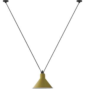 Lampada a sospensione Lampe Gras, Giallo, Soggiorno, Metallo