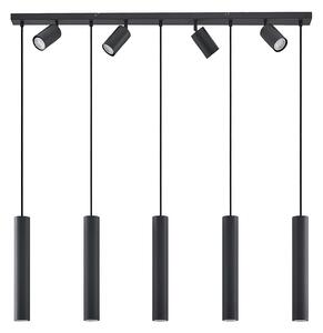 Lampada a sospensione Lindby, Sanad, dimmerabile, Nero, Soggiorno, Metallo, Moderno