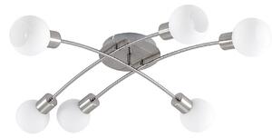 Plafoniera Lindby, Agmar, dimmerabile, Metallizzato, Soggiorno, Metallo, Moderno