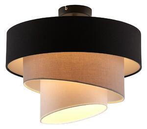 Plafoniera Lindby, Coria, dimmerabile, Beige, Soggiorno, Tessuto / Tessile, Moderno
