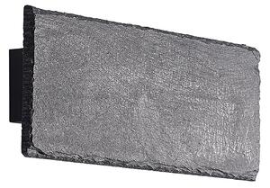 Applique da parete Lindby, Peetu, dimmerabile, Grigio, Soggiorno, Pietra, Moderno