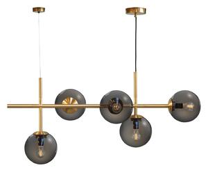 Lampada a sospensione Dyberg Larsen, Como, dimmerabile, Dorato / Ottone, Soggiorno, Vetro
