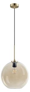 Lampada a sospensione Dyberg Larsen, Loop, dimmerabile, Dorato / Ottone, Soggiorno, Vetro