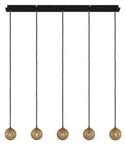 Lampada a sospensione Lucande, Zale, dimmerabile, Nero, Soggiorno, Metallo, Arabico / Orientale