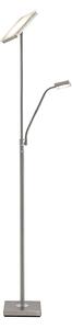 Lampada da terra Lindby, Sumani, dimmerabile, Grigio, Soggiorno, Metallo, Moderno