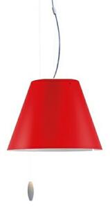 Lampada a sospensione Luceplan, Rosso, Sala da pranzo, Plastica