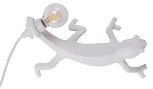 Lampade da tavolo SELETTI, Chameleon Lamp Going Down, Bianco, Soggiorno, Plastica, Design