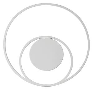 Plafoniera Lindby, Emisua, dimmerabile, Bianco, Soggiorno, Alluminio, Moderno