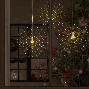 Luci di Natale Fuochi Artificio 4pz Bianco Caldo 20cm 560 LED