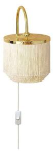 Applique da parete Warm Nordic, Fringe, Beige, Soggiorno, Metallo, Vintage