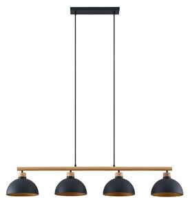 Lampada a sospensione Lindby, Tirzana, dimmerabile, Nero, Soggiorno, Metallo, Vintage