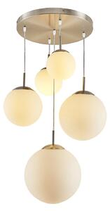 Lampada a sospensione Lindby, Heleska, dimmerabile, Grigio, Soggiorno, Metallo, Moderno