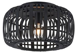 Plafoniera Lindby, Canyana, dimmerabile, Legno, Soggiorno, Legno, Campagna / rustico