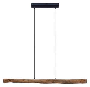 Lampada a sospensione Lindby, Nekala, dimmerabile, Legno, Soggiorno, Legno, Scandinavo