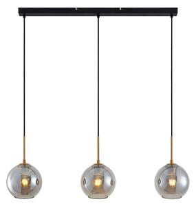 Lampada a sospensione Lindby, Hiwana, dimmerabile, Grigio, Soggiorno, Vetro, Moderno