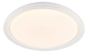 Plafoniera Lindby, Sleya, dimmerabile, Bianco, Soggiorno, Plastica, Moderno