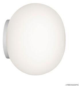 Applique da parete FLOS, Mini Glo-Ball, dimmerabile, Bianco, Soggiorno, Vetro, Design