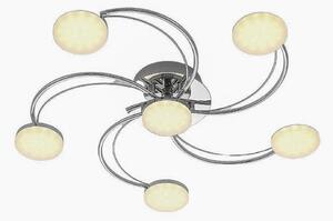 Plafoniera Lindby, Rouven, Metallizzato, Soggiorno, Metallo, Moderno
