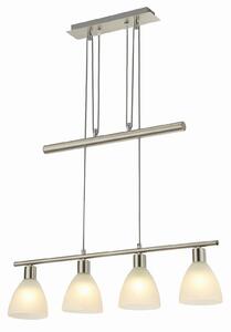 Lampada a sospensione Lindby, SIMEON, dimmerabile, Metallizzato, Soggiorno, Vetro, Moderno