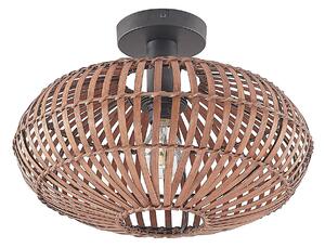 Plafoniera Lindby, Majeora, dimmerabile, Legno, Soggiorno, Bambù, Boho