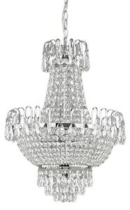 Lampadari Lindby, Casparia, dimmerabile, Trasparente, Soggiorno, Cristallo, Antico