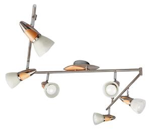 Plafoniera Lindby, Marena, dimmerabile, Legno, Soggiorno, Metallo, Campagna / rustico
