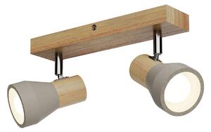 Plafoniera Lindby, Filiz, dimmerabile, Legno, Camera da letto, Legno, Scandinavo