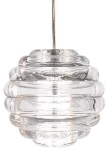 Lampada a sospensione Tom Dixon, Press Sphere, dimmerabile, Trasparente, Soggiorno, Vetro, Design