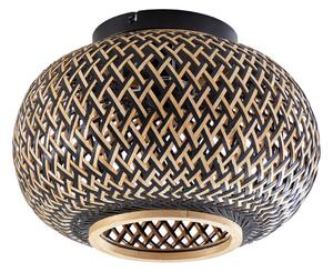 Plafoniera Lindby, Nerys, dimmerabile, Legno, Soggiorno, Legno