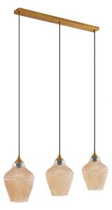 Lampada a sospensione Lindby, Drakar, dimmerabile, Beige, Cucina, Vetro, Vintage