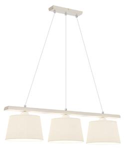 Lampada a sospensione Euluna, Sweden, dimmerabile, Bianco, Cucina, Tessuto / Tessile, Campagna / rustico