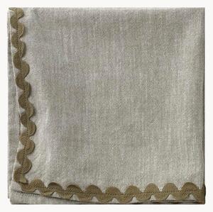 Set di 4 tovaglioli in cotone Ramona Uni Zigzag