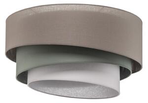 Plafoniera Euluna, Trio monocolor, dimmerabile, Grigio, Soggiorno, Tessuto / Tessile, Moderno