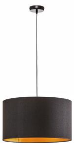 Lampada a sospensione Euluna, Roller, dimmerabile, Nero, Soggiorno, Tessuto / Tessile, Moderno