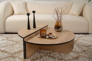 Skye Decor, Orion - Rovere miele, Nero, tavolino, rovere miele, pannello di legno rivestito di melamina al 100 %, 90 x 60 x 30 cm