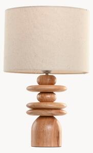 Lampada da tavolo in legno di albero della gomma Hevea